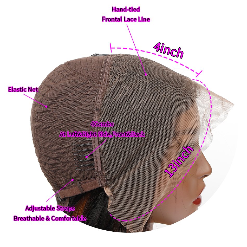 Wholesale Pre Plucked HD Transparent Front Lace Wig 100% Virgin Human Hair,360 Lace Frontal Wig,13x6 Full Lace Human Hair Wigs