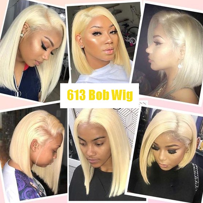 Yeswigs Honey Blonde 613 Colored Bob Human Hair Wig For Black Women Hd Full Lace Frontal Closure Wigs Wholesale Lace Front Wig