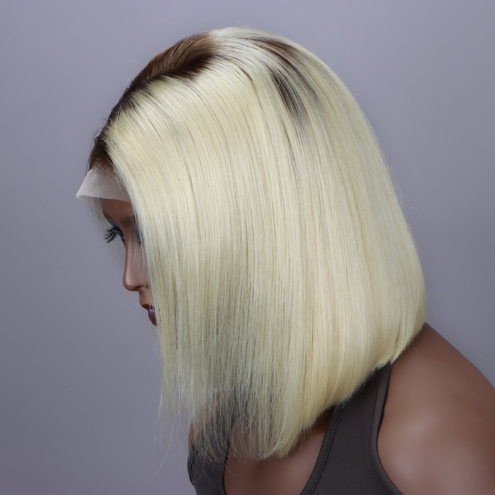 613 Brown Roots Frontal Wig Human Hair Blonde Beauty Store Hair Lace Bob Wig Thick Natural Lace 27 Piece 100 Raw Human Hair Wigs