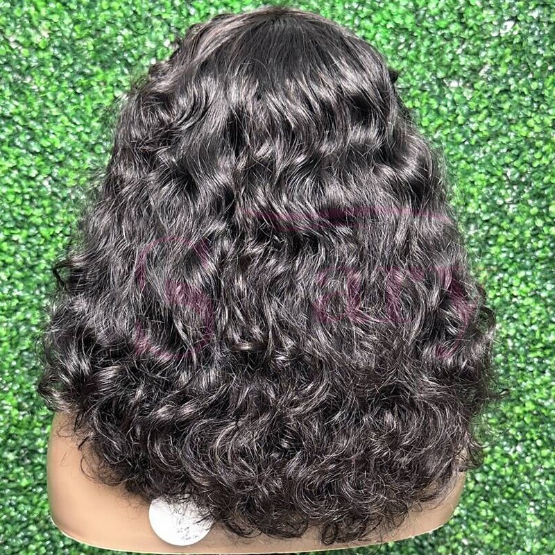 Wholesale SDD Super Double Drawn Machine Make Glueless Wigs Bouncy Curly Human Hair Wigs Raw Indian Hair Vendors for Black Women