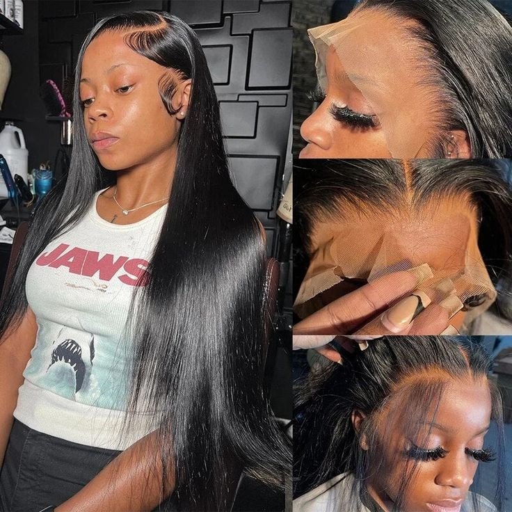 13x6 Bone Straight Remy Hair HD Lace Wig Brazilian Human Hair Glueless Wig Full HD Transparent Straight Lace Front Wigs