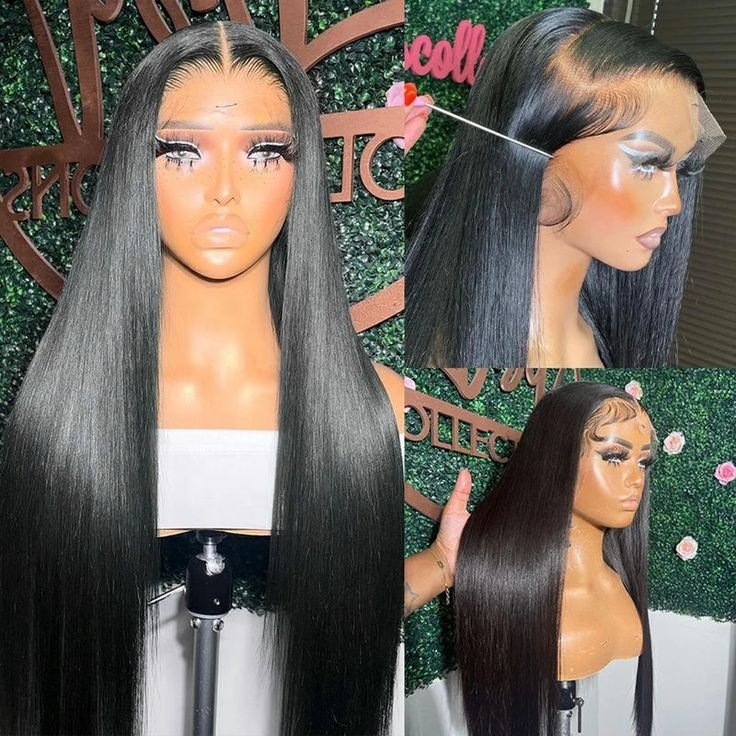13x6 Bone Straight Remy Hair HD Lace Wig Brazilian Human Hair Glueless Wig Full HD Transparent Straight Lace Front Wigs