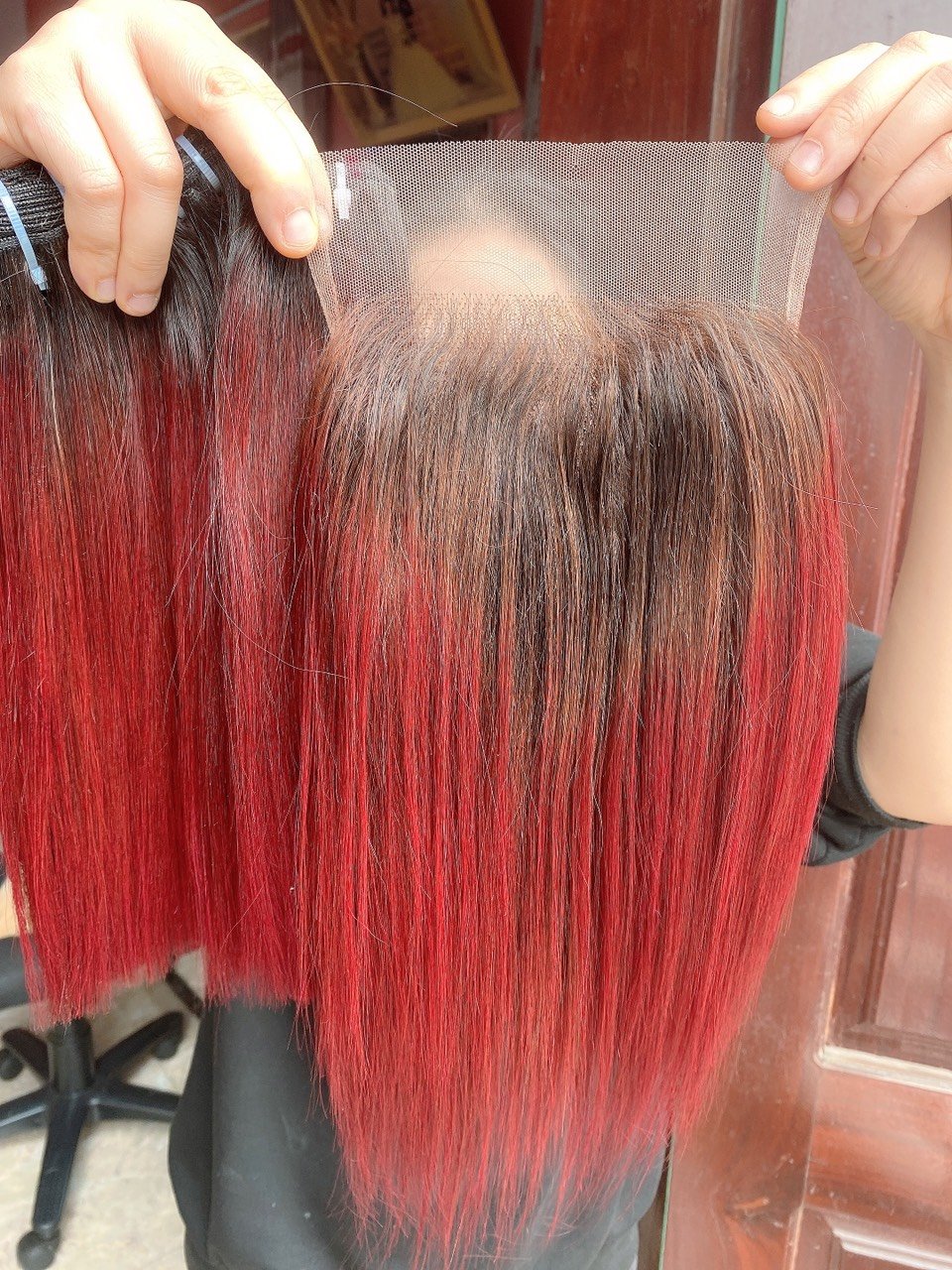 99J Burgundy Red Color Lace Closure Wig Short Straight Bob Lace Front Human Hair Wigs For Wholesale