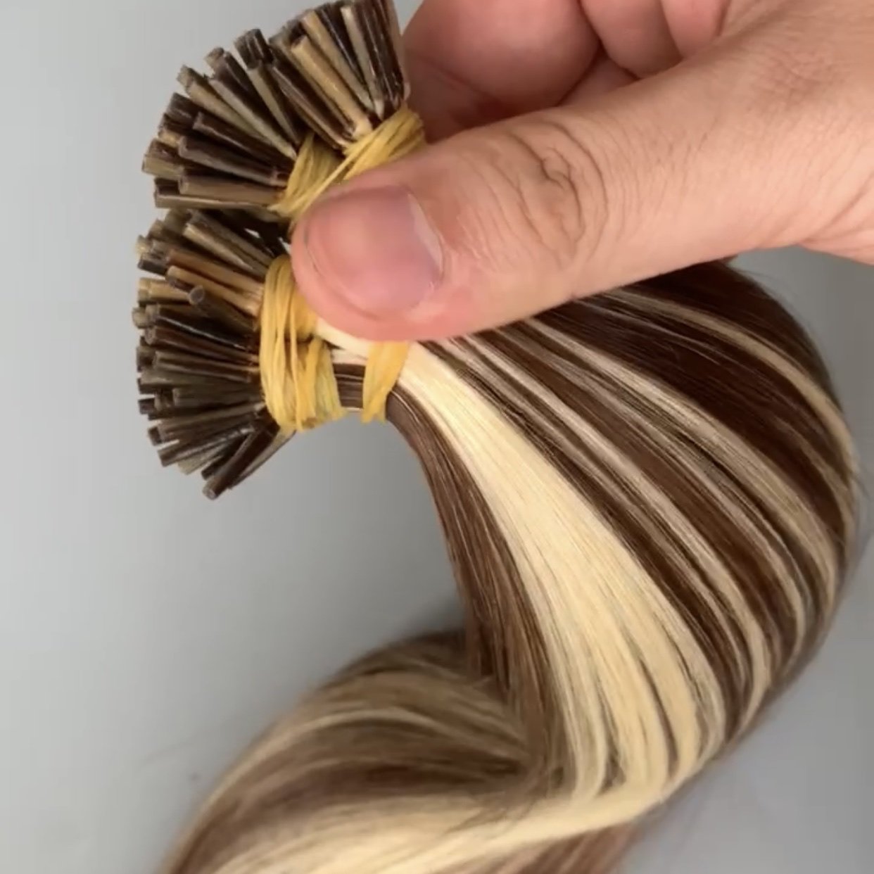 Super Double Drawn Vietnamese Prebonded I Tip Hair Extensions Raw Virgin Keratin Human Hair Extension Genius Weft