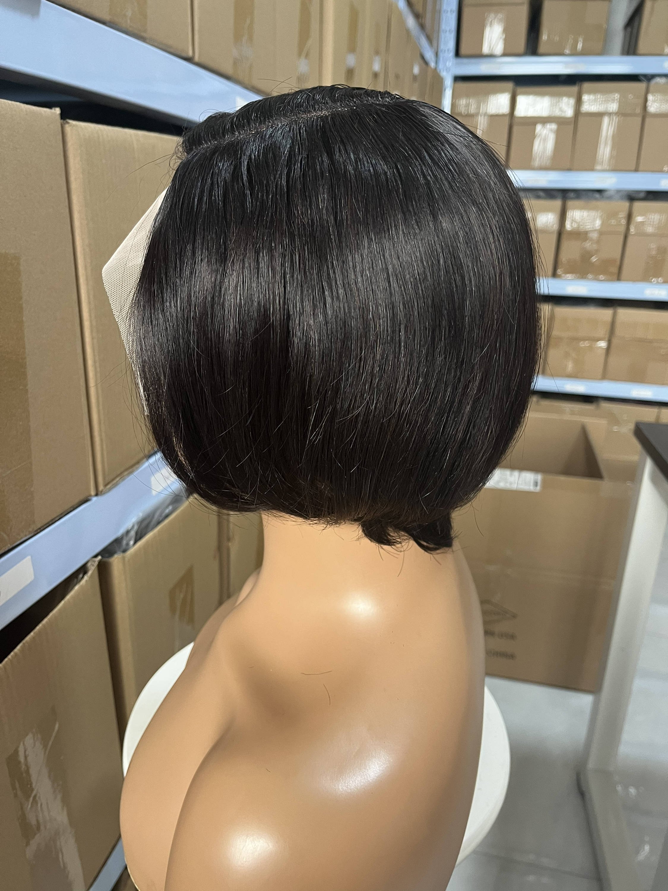 Cuticles Aligned Short Pixie Cut Wig Short Straight Wig 180% 250% T Part Lace Front Human Hair Wigs For Black Women