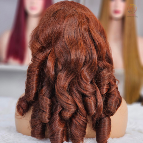 Long Lasting High Grade Vietnamese Human Hair Bouncy Curl natural beauty, cuticle aligned hair, cheveux naturel, raw hair wig