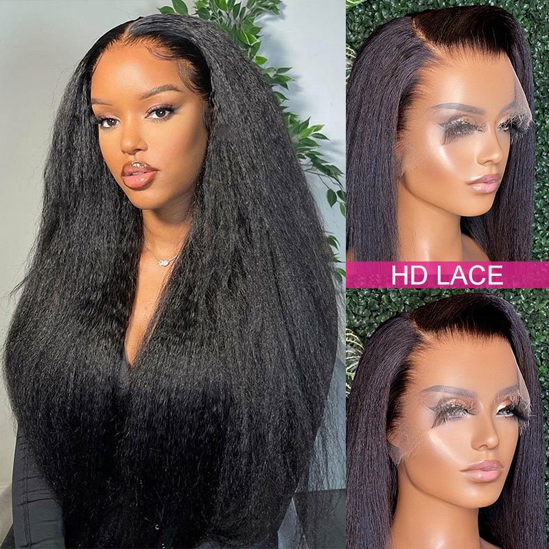 40inch Wig Human Hair Wig Cheveux Vietnamien Double Drawn Full Lace Kinky Straight Human Hair Wig
