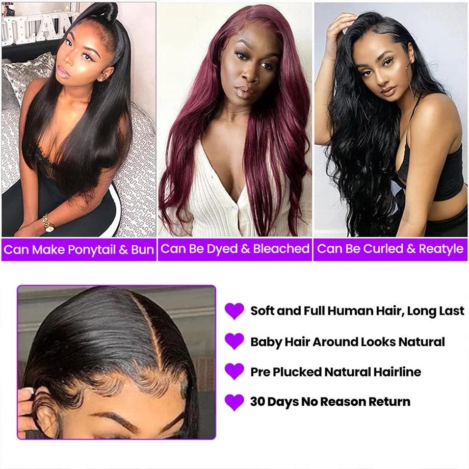 40inch Wig Human Hair Wig Cheveux Vietnamien Double Drawn Full Lace Kinky Straight Human Hair Wig