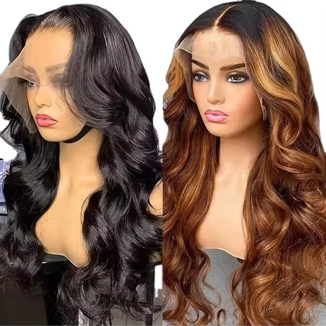 30 40Inch Natural Glueless full HD Swiss Transparent Human Hair Wigs, Brazilian 100% Human Hair Vendors Body Wave Lace front Wig