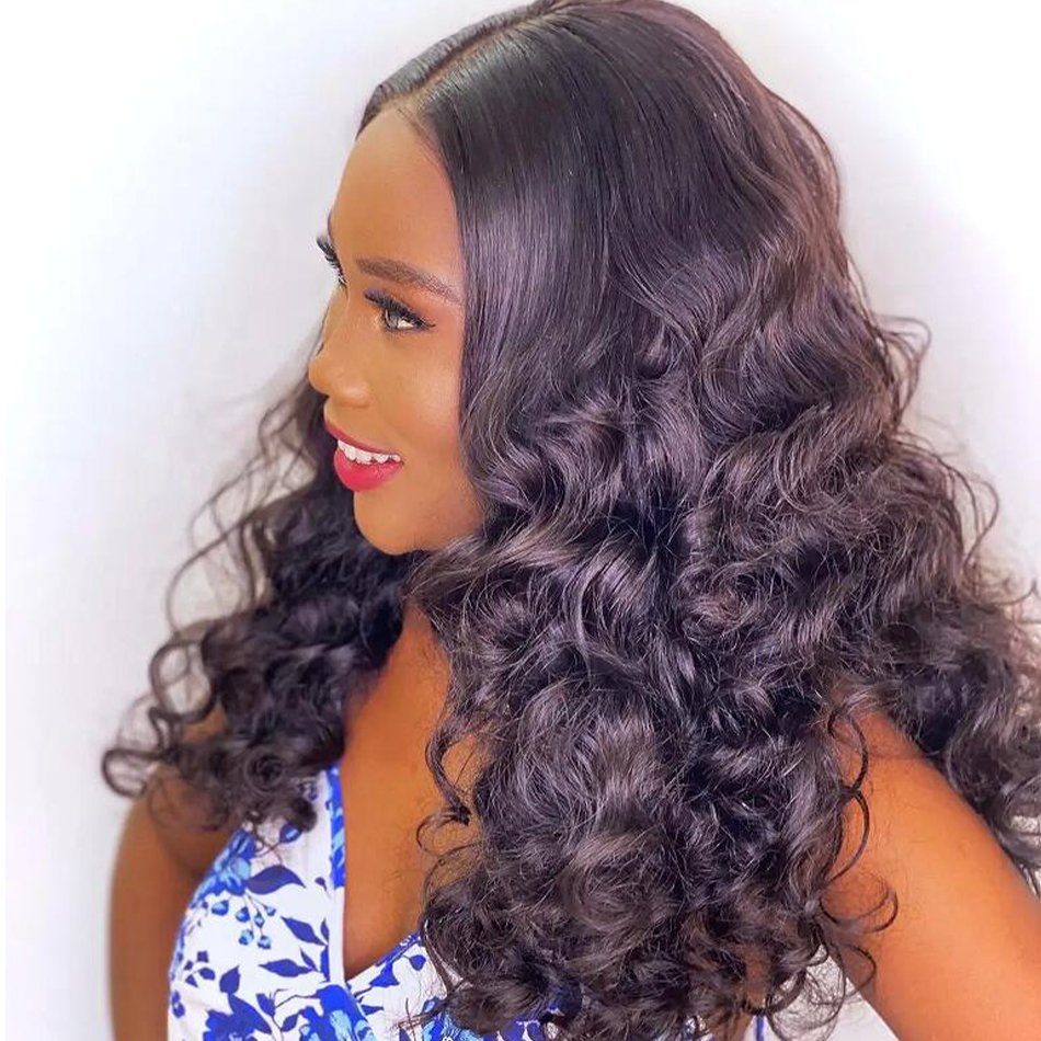 SDD Vietnamese Raw Loose Wave Lace Front Wig Bouncy Spring Curly HD Frontal Human Hair Wigs for Women