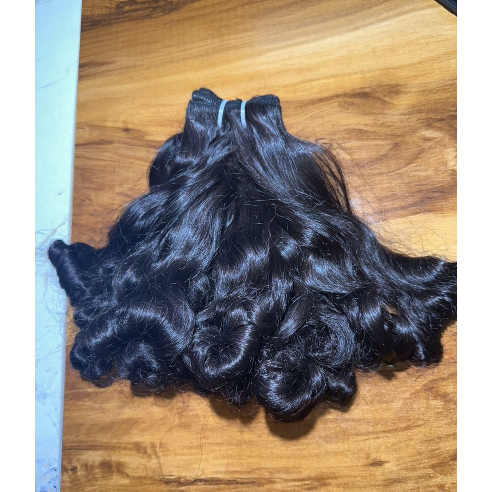 Wholesale Top Quality 100% Natural Human Hair Double Drawn Baby bouncy curly from Indian temple best wholesale factory price