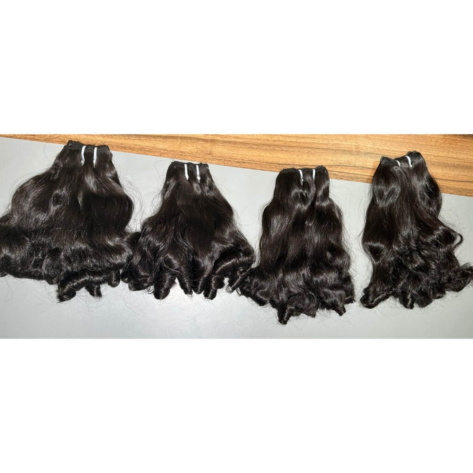 Wholesale Top Quality 100% Natural Human Hair Double Drawn Baby bouncy curly from Indian temple best wholesale factory price