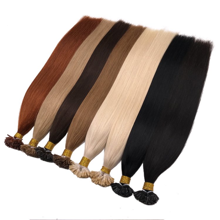 100% Remy Human Keratin Bonded Human Hair Extensions Raw U Tip Hair