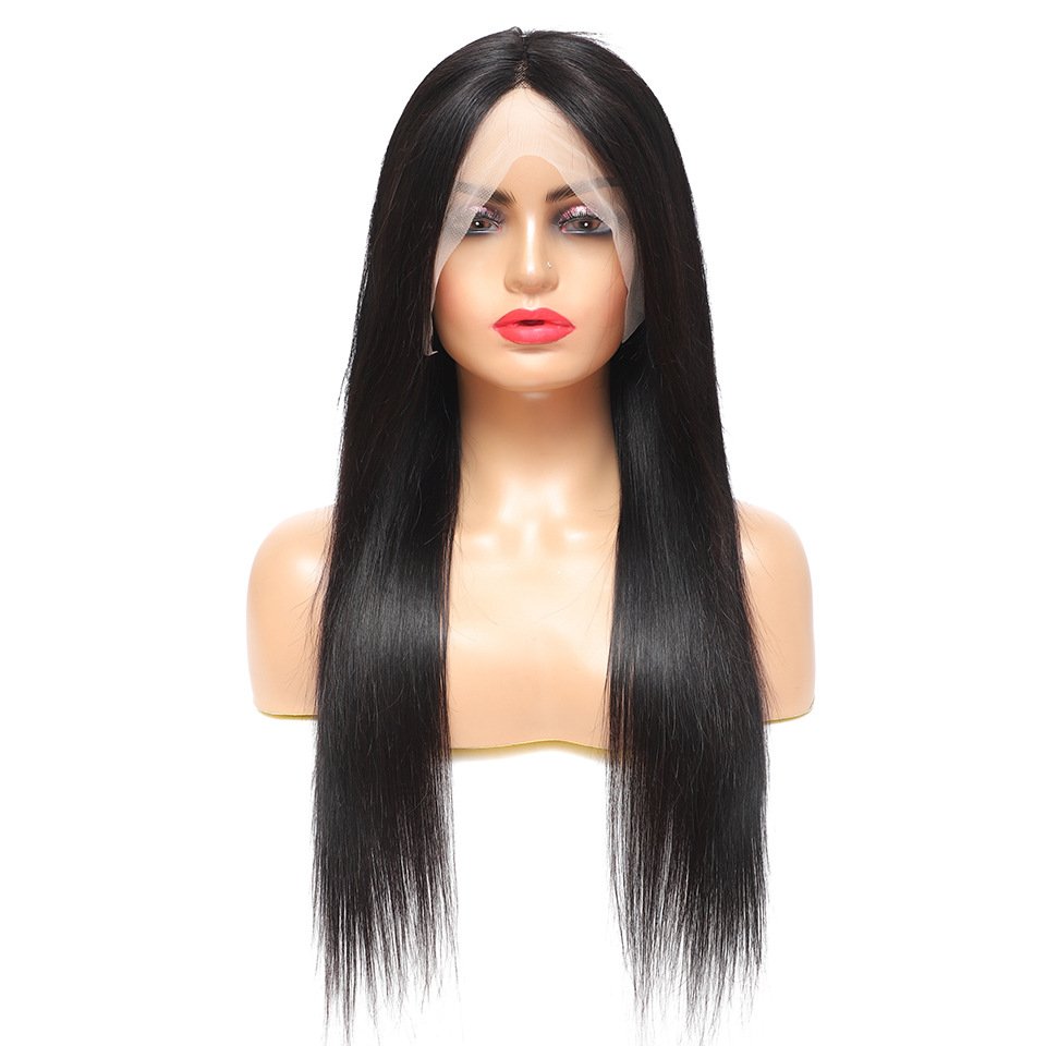 SFM Brand Virgin Hair 13*4 Glueless Lace Front Real Brazilian Human Hair Wig Black Women Pre Pluck HD Lace Wig 100%