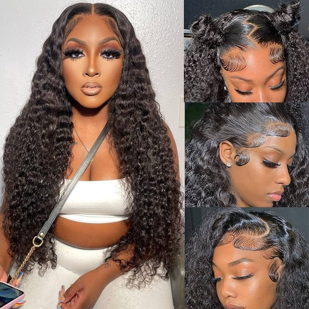 13x4 13x6 HD Lace Frontal Jerry Curly Human Hair Wigs For Black Women Factory Wholesale Cheap Natural Hairline Bleached knot Wig