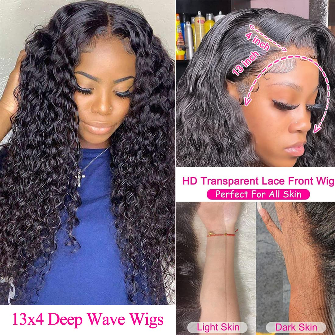 13x4 13x6 HD Lace Frontal Jerry Curly Human Hair Wigs For Black Women Factory Wholesale Cheap Natural Hairline Bleached knot Wig