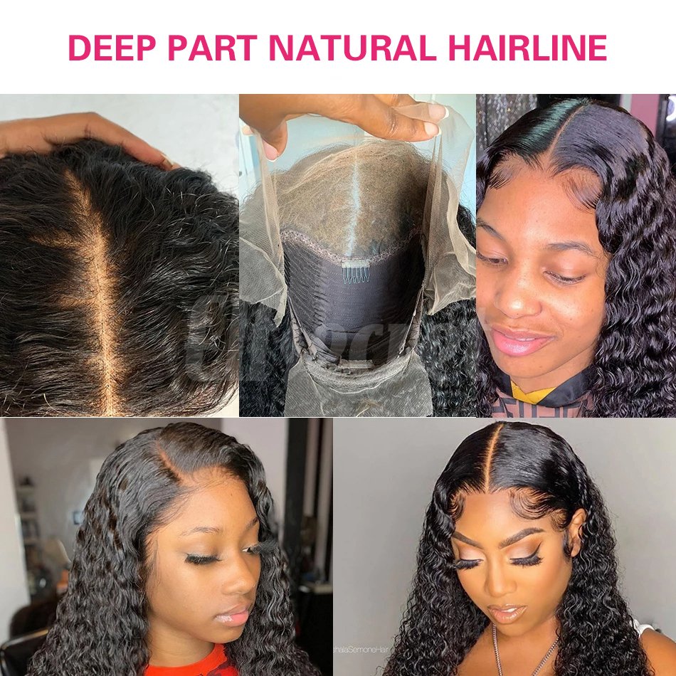 Deep Wave 13x4 Lace Front Human Hair Wigs Vendors Raw Brazilian Virgin Human Hair Curly Hd Lace Frontal Wigs For Black Women