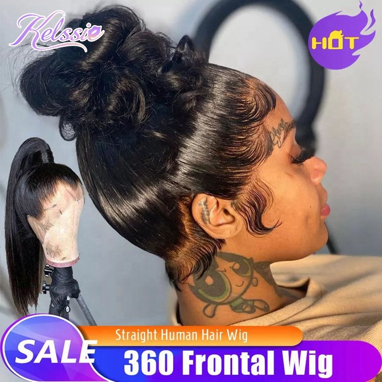 Glueless 200 Density Brazilian 360 Hd Full Lace Frontal Ombre Body Wave Human Hair Wigs With Baby Hair Vendor For Black Women