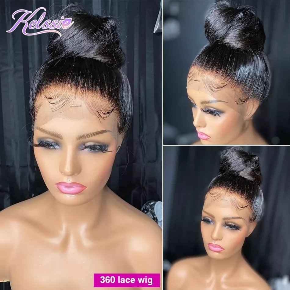 Glueless 200 Density Brazilian 360 Hd Full Lace Frontal Ombre Body Wave Human Hair Wigs With Baby Hair Vendor For Black Women