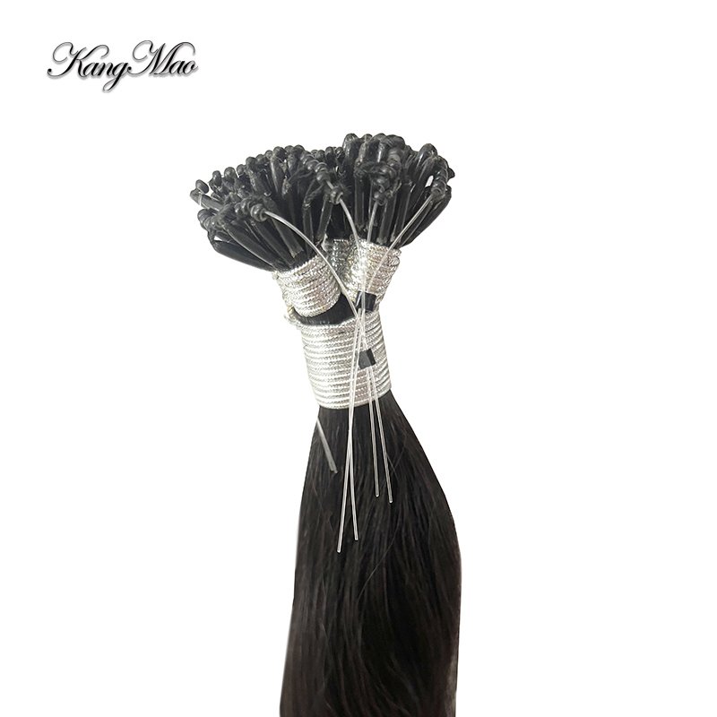 Faster use 8d feather i tip hair extension Nano Ring micro Loop 6D 8D H6 feather Hair Extension 100 human hair full cuticle