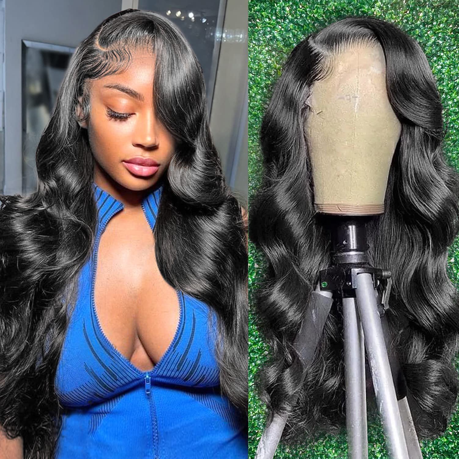 XBL unprocessed 100% real human hair wigs US warehouse natural virgin Indian 13 by 6 hd frontal wigs for black women human hair