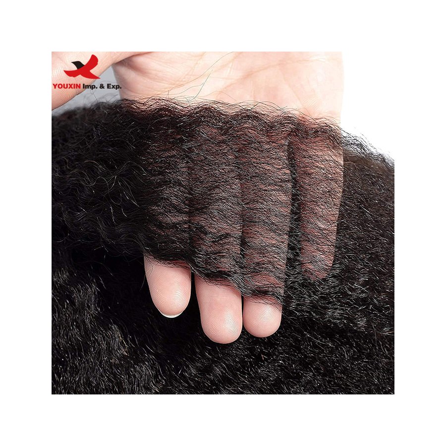 FENGFLY fast delivery 13x4 wholesale virgin gluless brazilian human hair yaki lace front wigs