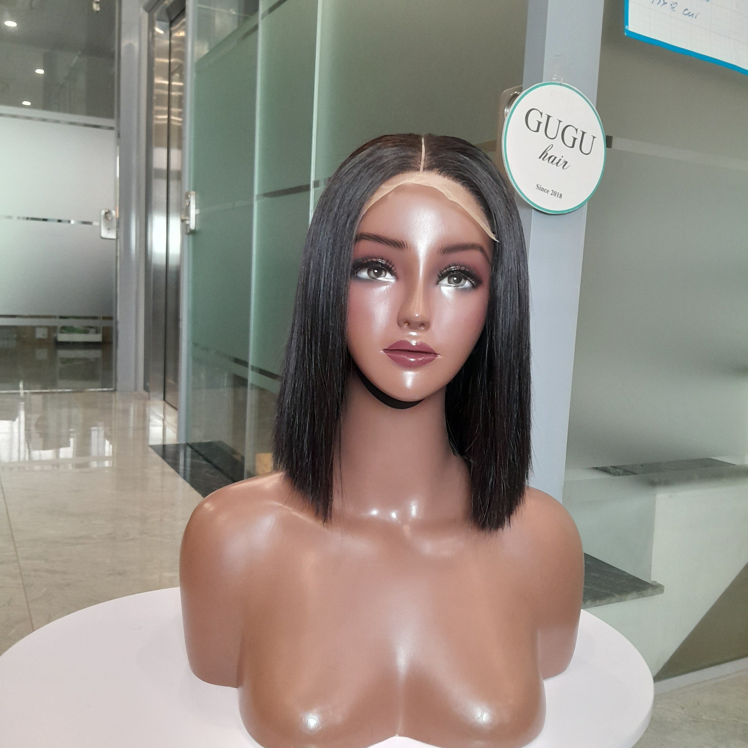Human Hair Wigs Raw Vietnamese Hair Vendor, Bone Straight Super Double Drawn Natural black glueless wigs human hair