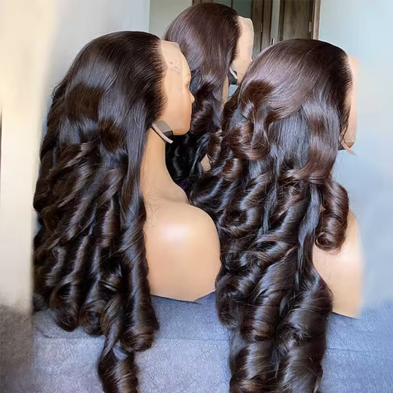 Raw Vietnamese Bouncy Curly 13X4 Hd Lace Front Wig For Women Super Double Drawn Virgin Brazilian Human Hair Wigs for Black Women