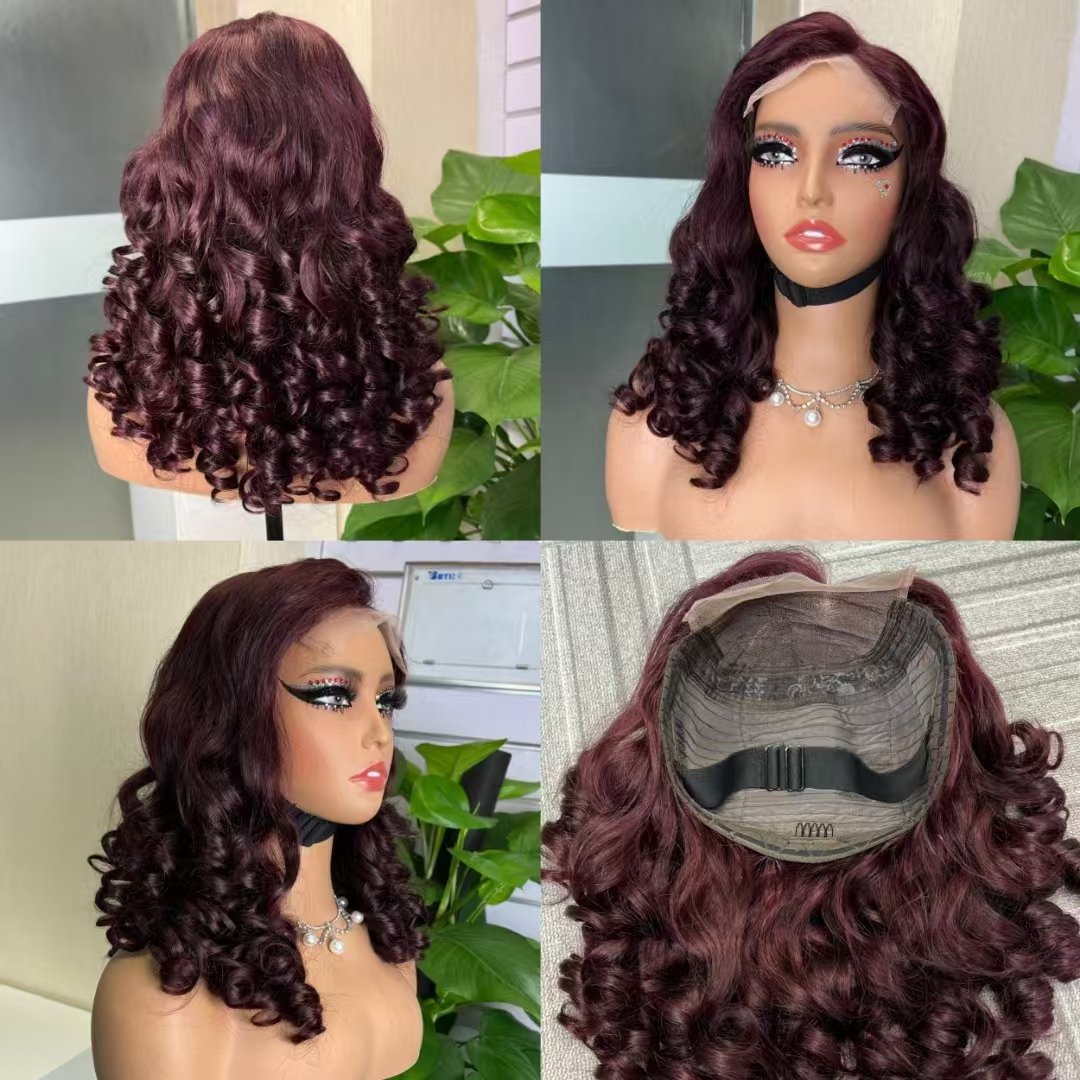 Raw Vietnamese Bouncy Curly 13X4 Hd Lace Front Wig For Women Super Double Drawn Virgin Brazilian Human Hair Wigs for Black Women