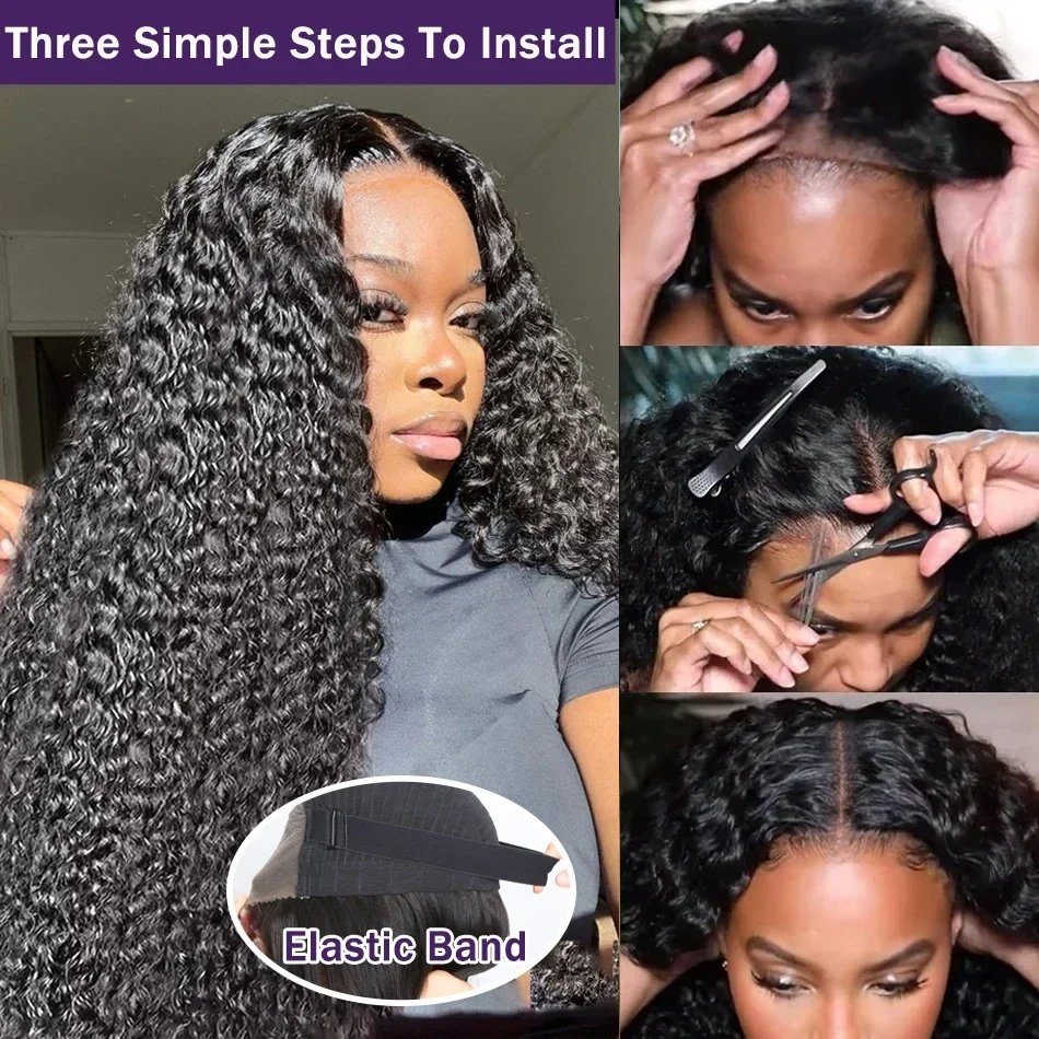 Raw Cambodian Full Lace Hair Wig,200 Density Jerry Curly Lace Frontal Wig 13x4 Lace Front Natural Human Hair Wig with Baby Hair