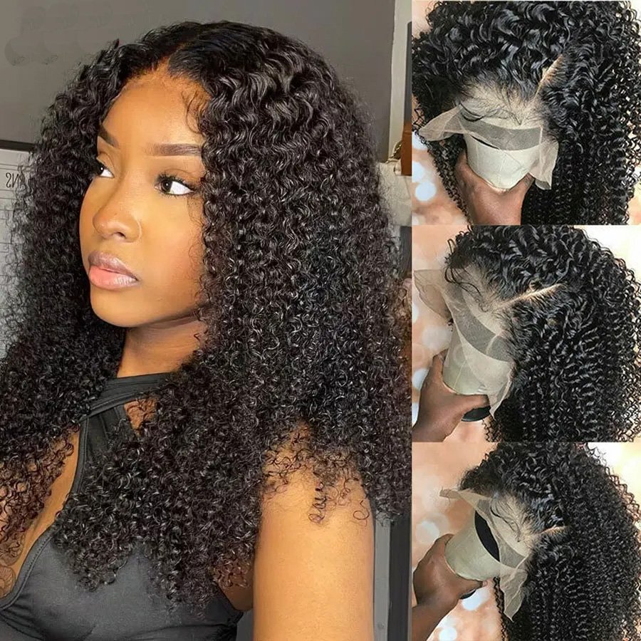 Raw Cambodian Full Lace Hair Wig,200 Density Jerry Curly Lace Frontal Wig 13x4 Lace Front Natural Human Hair Wig with Baby Hair