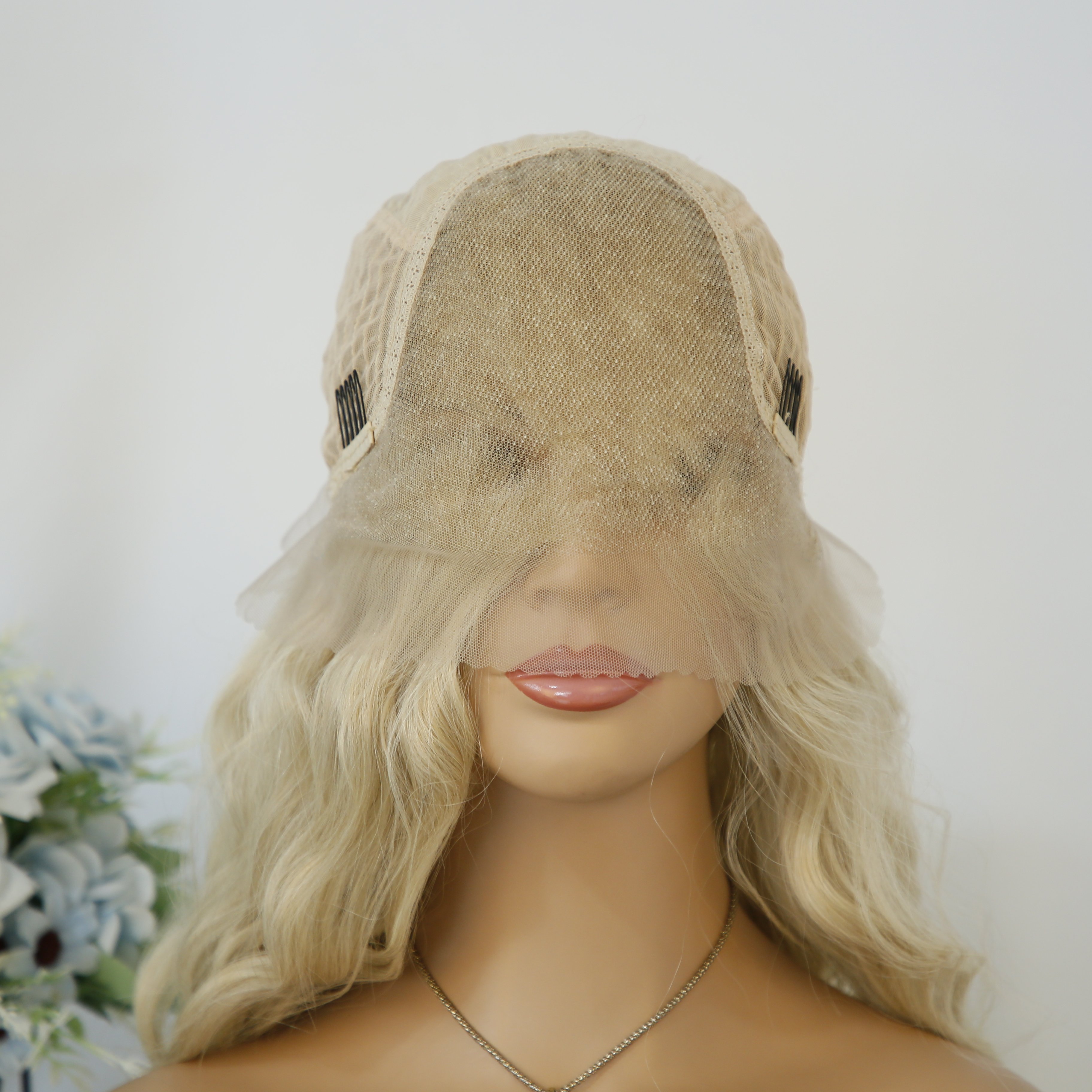 13X6 Pre Plucked Natural Hairline Long Kinky Curl blonde Synthetic Lace front hair wigs for Women