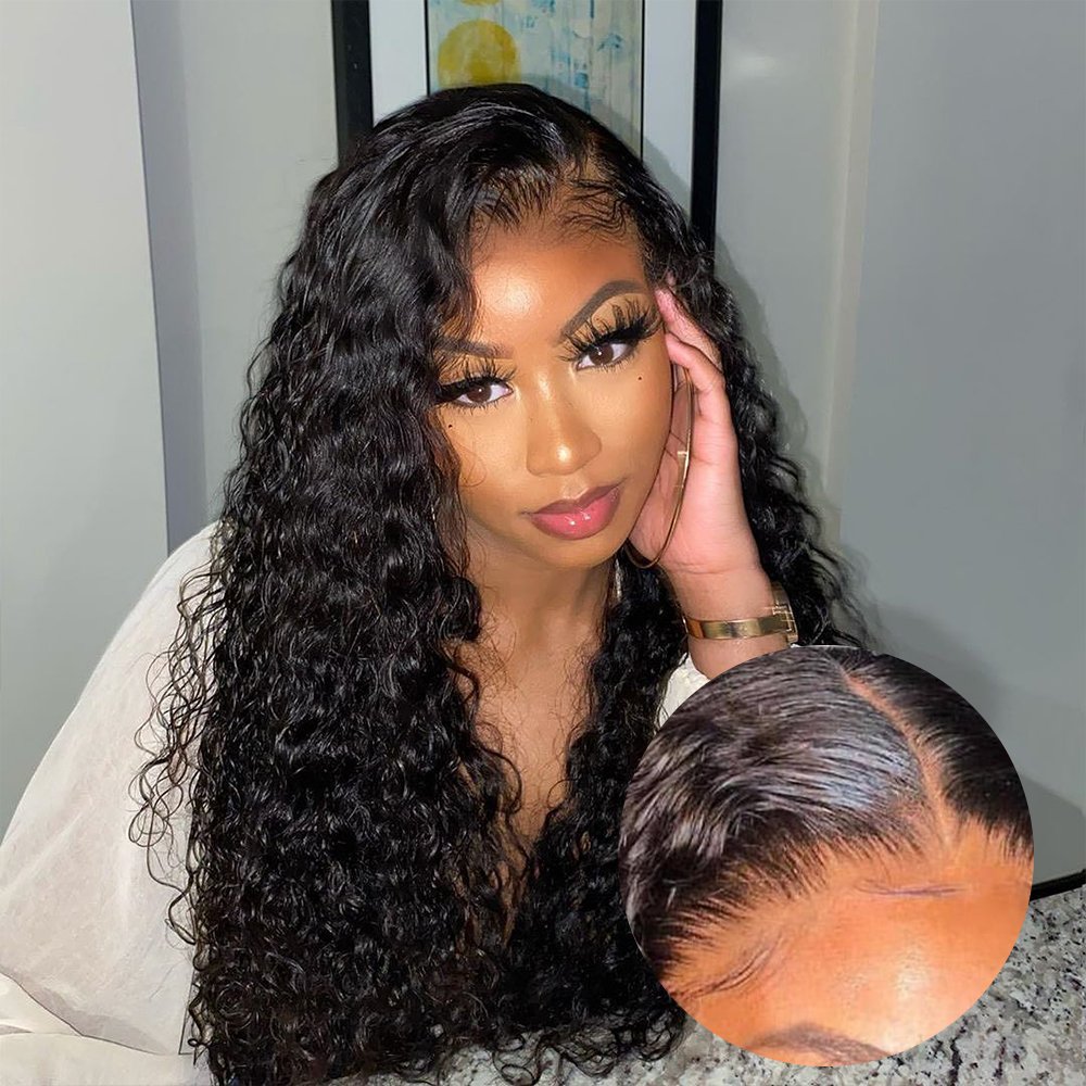 human hair frontal hd lace wig, full frontal lace human hair wigs transparent lace