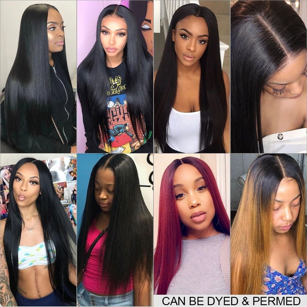 Wholesale 36 38 inch100% India double drawn raw virgin human hair HD lace closure frontal straight brazilian human hair wigs