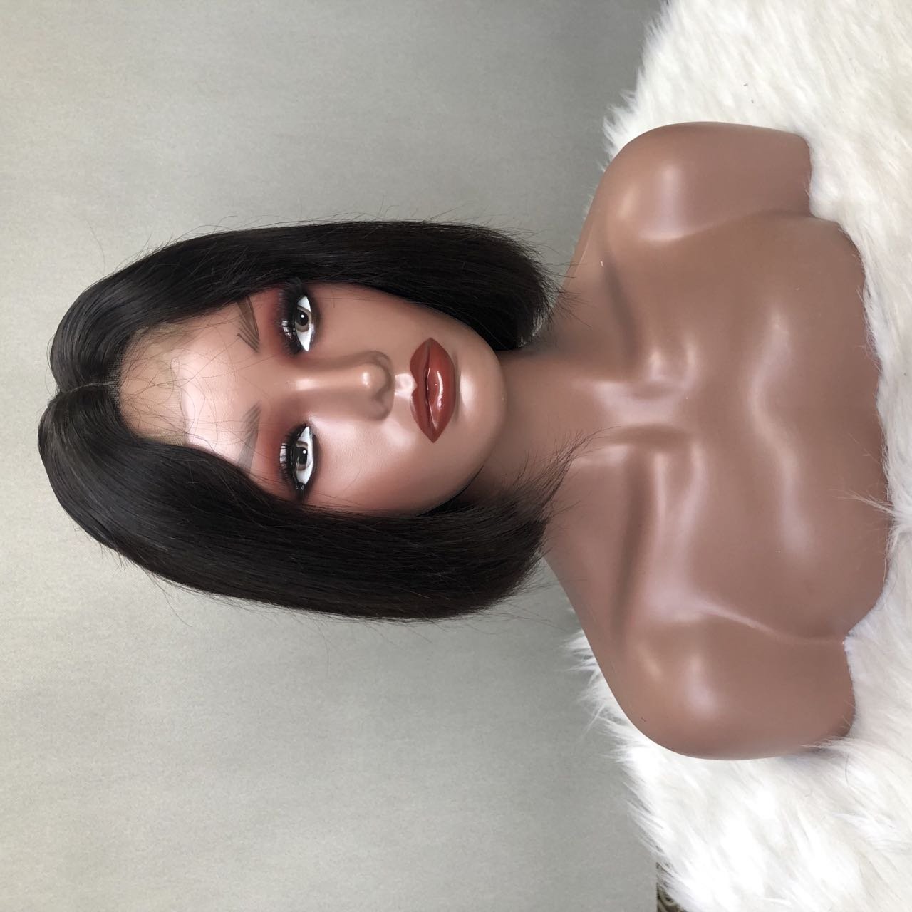 Hot selling Top Beauty Raw Virgin Brazilian Bob Wig Piano Black Color Human Hair Short Straight Wigs For African American