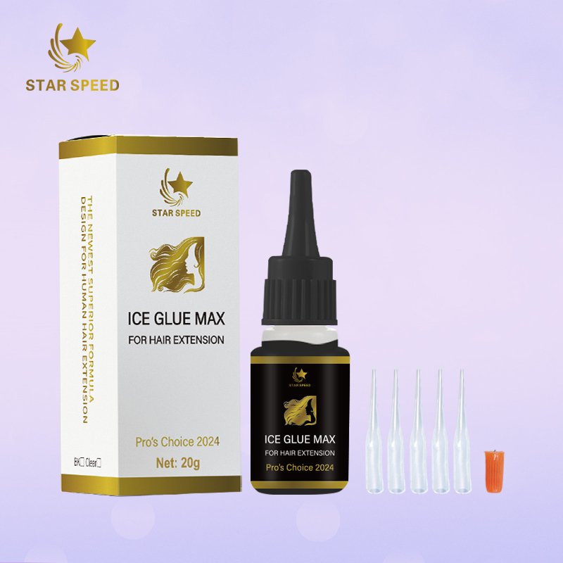 Star Speed Ice Natural hair extension clear glue human hair wigs curly ice glue gel extensions hair bonding glue
