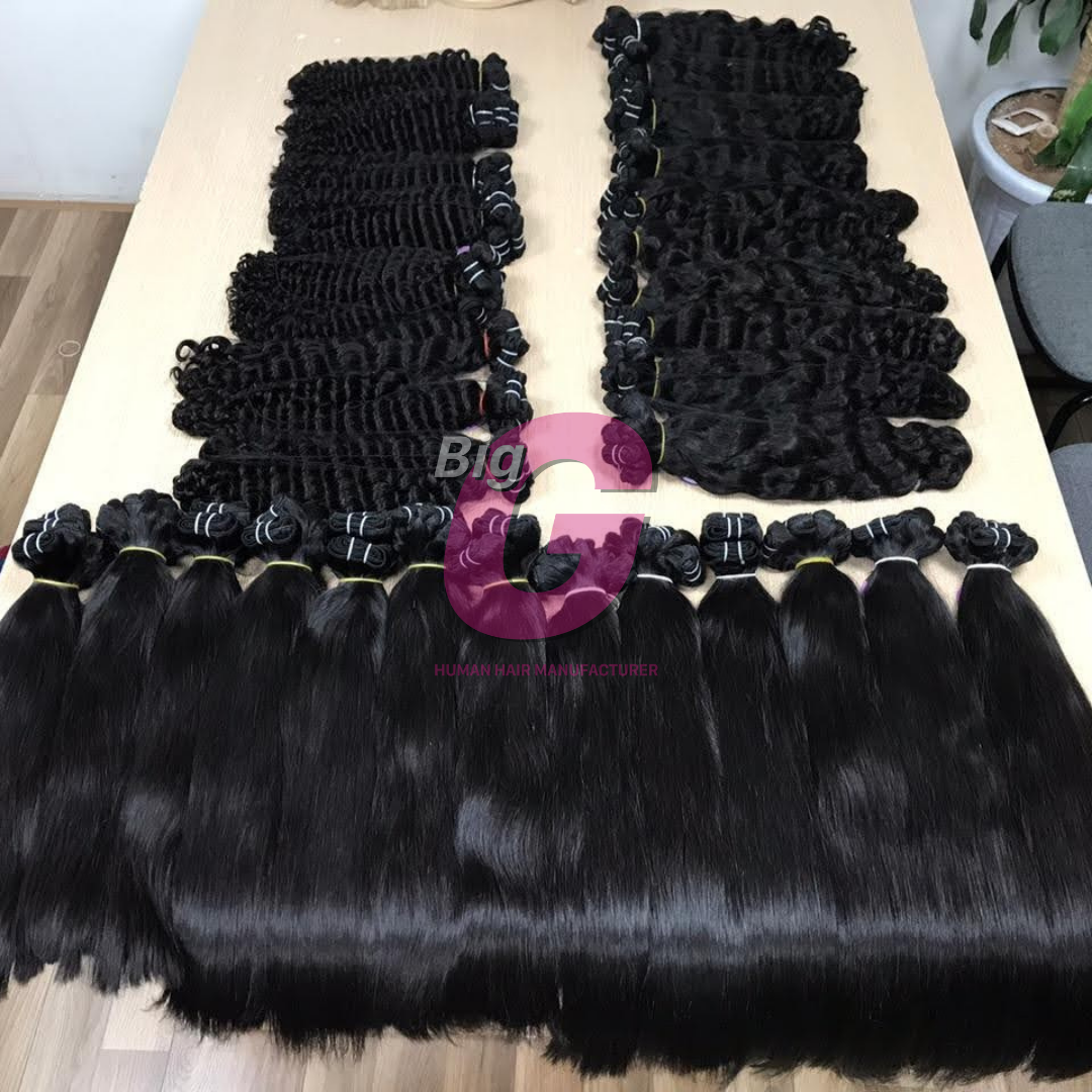 Wholesale Vietnam bone straight human hair wigs SDD Super double drawn hair bundles