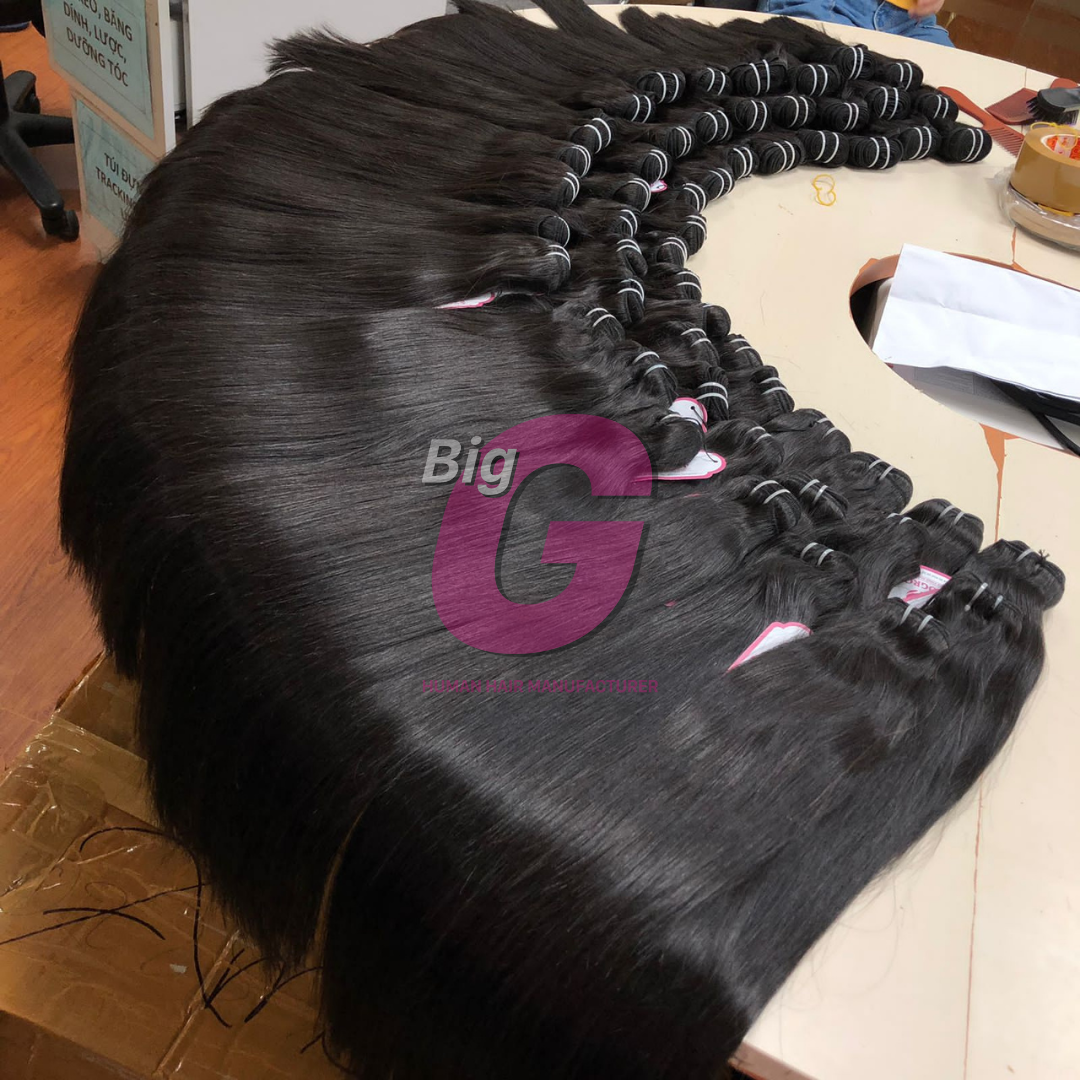 Wholesale Vietnam bone straight human hair wigs SDD Super double drawn hair bundles