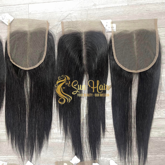 Vietnamese Human Hair Bundles With Lace Closure Virgin Cuticle Aligned Hair Extensions Human Hair Products