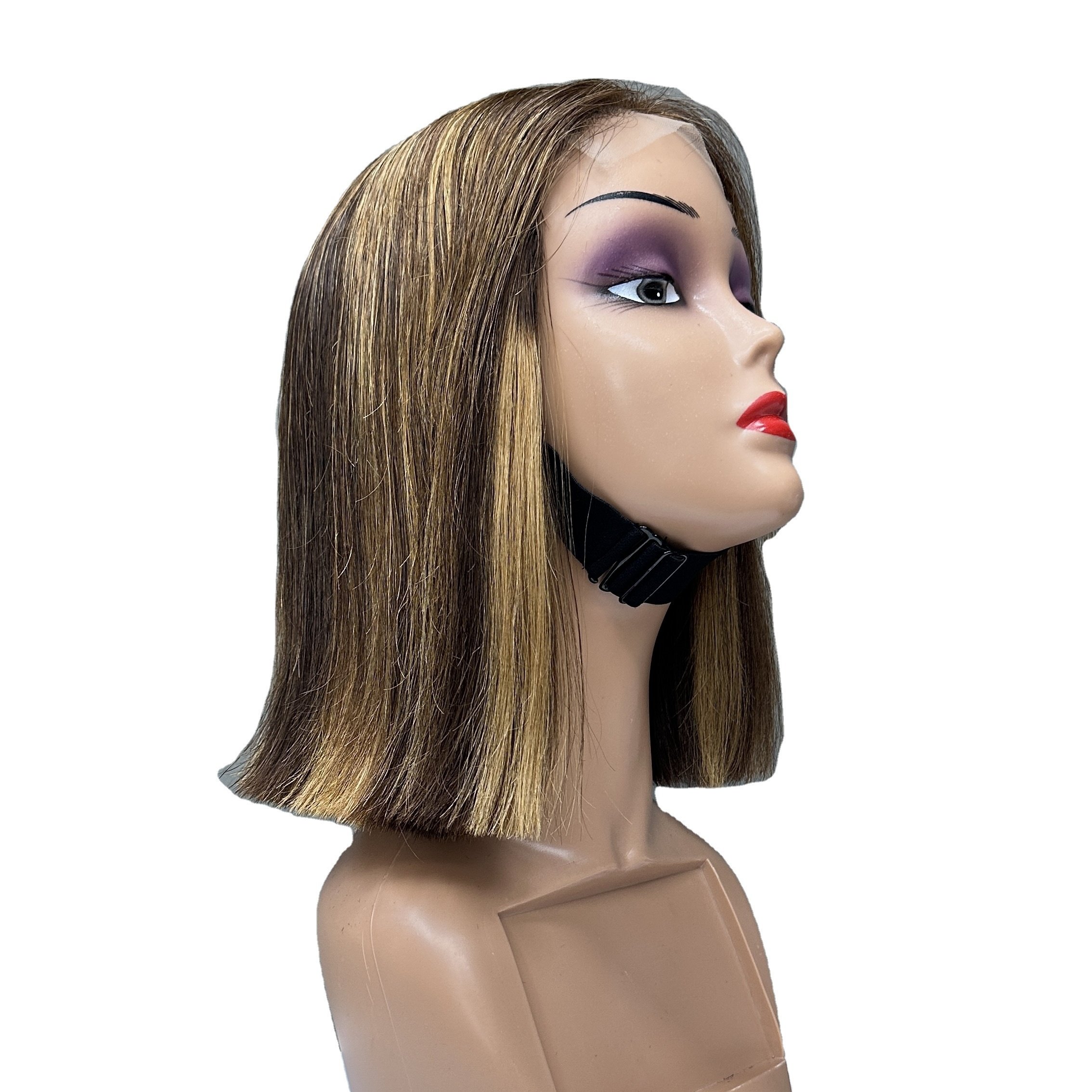 Summer Remy Virgin Lace Front Wigs Double Drawn Brazilian Human Hair Bob Straight Human Hair Wigs for Black Women