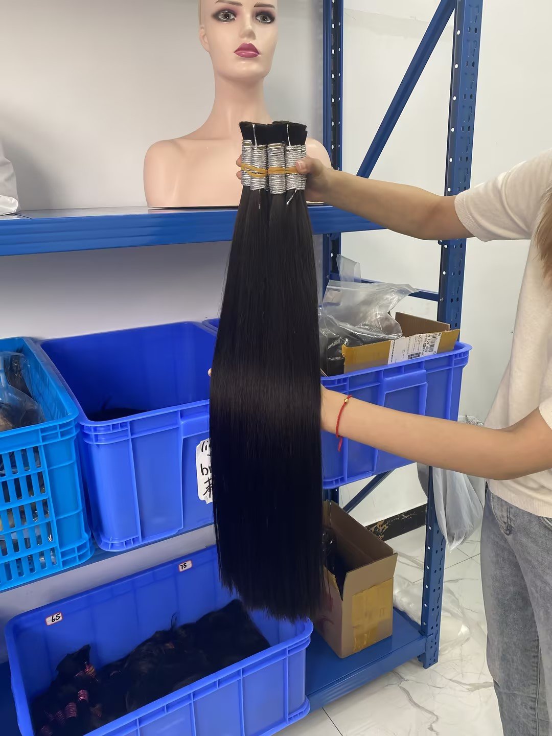 Anahair women wholesale retail straight vietnamese hair long 45cm 55cm 65cm 75cm raw natural hair wigs human hair bulk