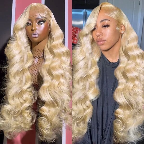 613 Human hair Wig Wholesale Raw Cambodian Hair 13*4 Hd Lace Frontal Wig Vendor 613 Glueless Blonde Wigs for Black Women