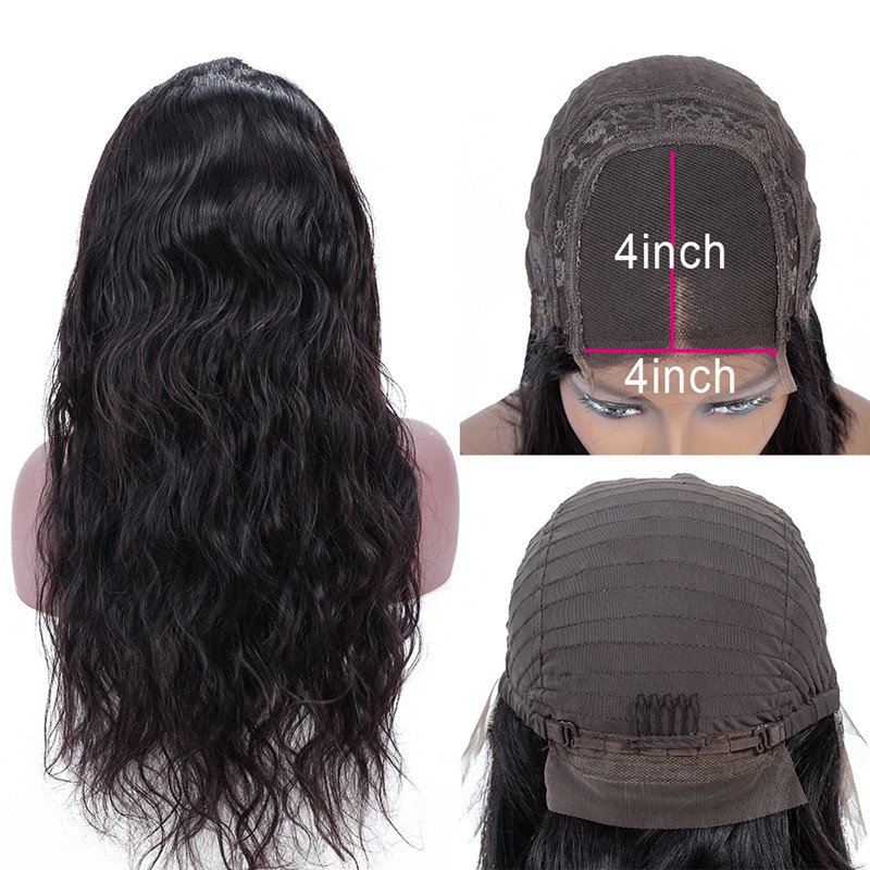 New Lace Closure Wig Top Wig Hair Wholesale Brazilian with Baby Human Hair, Cheap Body Wave Human Hairwomen 10-24 Inch Long