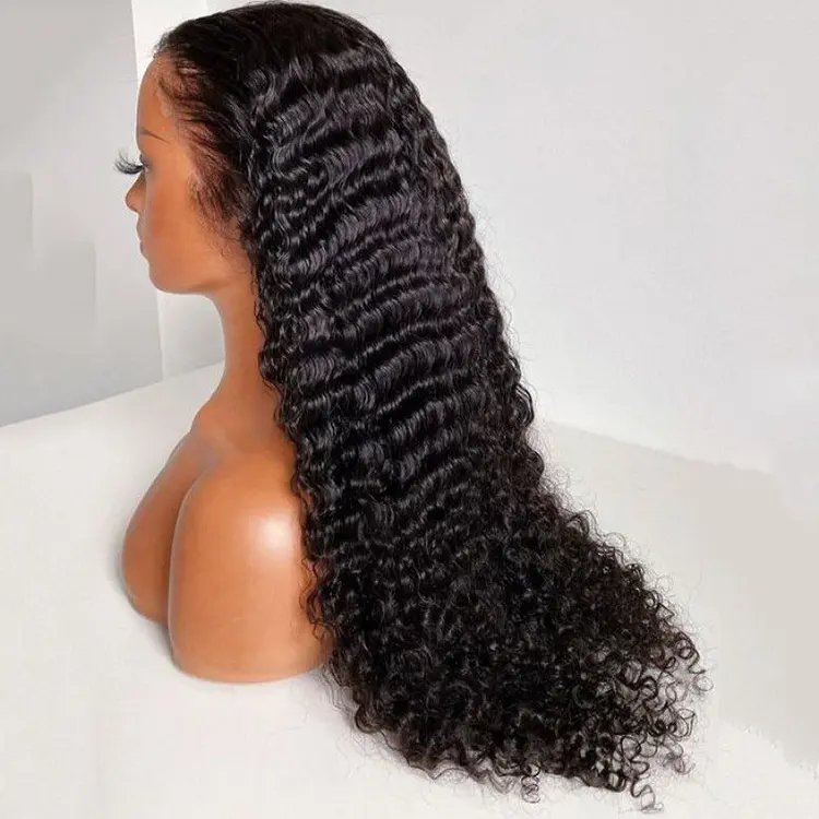Wholesale Cambodian Raw Human Hair Wig Vendor, 150% 180% Density Transparent Lace Frontal Human Hair Wigs For Black Women