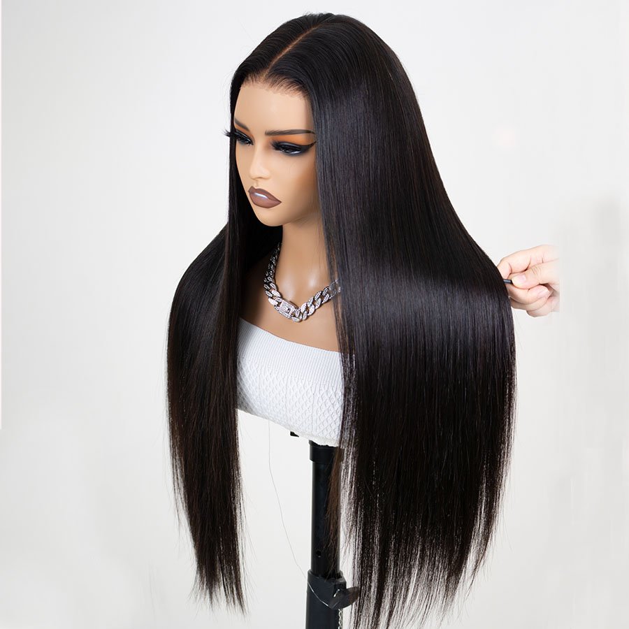 200% Glueless Pre plucked Human Hair Wigs Ready To Go 6x5 HD Closure Wig Wear Go Bleached Knots Lace Front Wig For Women