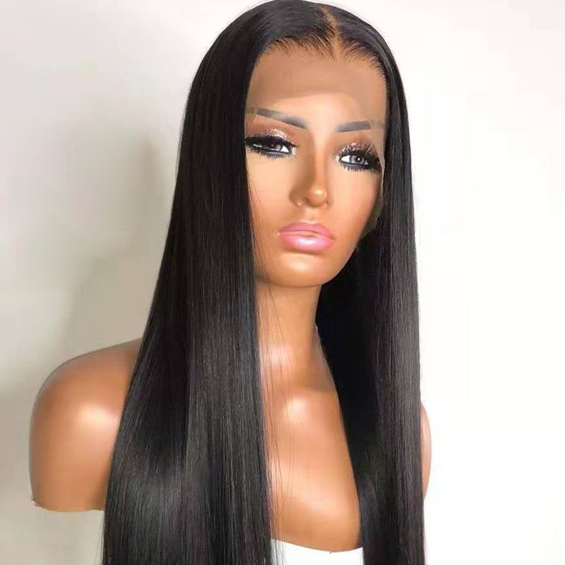 12A Grade Full Lace Human Hair Wigs 100% Cuticle Aligned Virgin Hair Glueelss Straight Wigs Pre Plucked for Woman