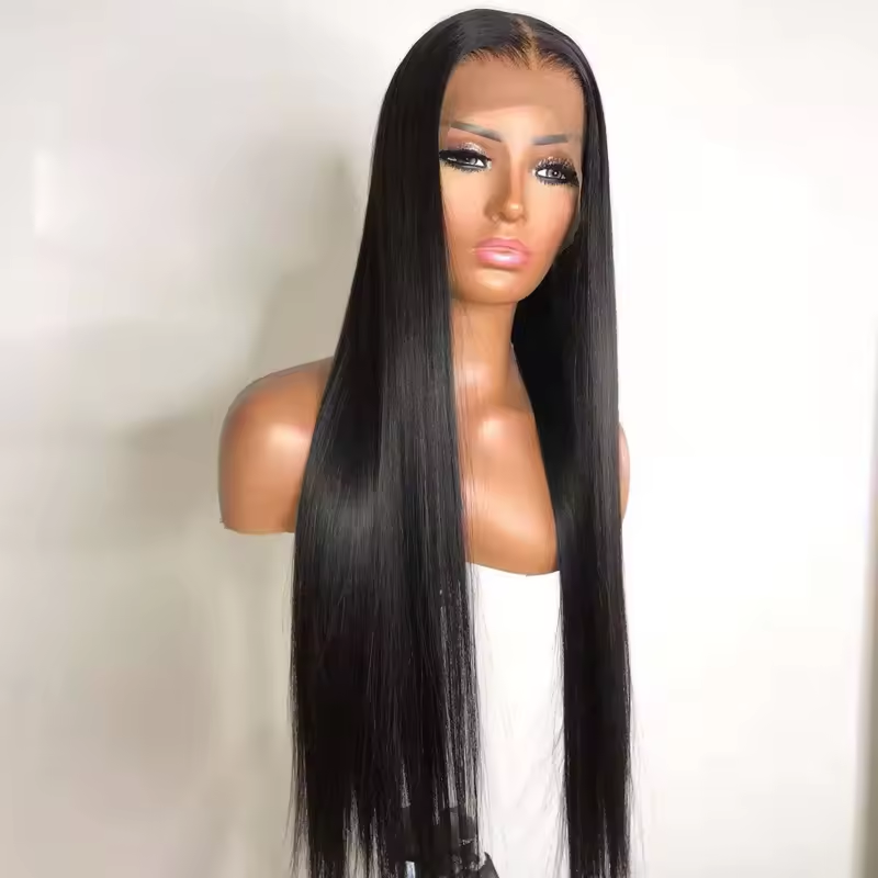 12A Grade Full Lace Human Hair Wigs 100% Cuticle Aligned Virgin Hair Glueelss Straight Wigs Pre Plucked for Woman