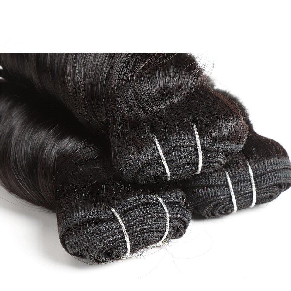 Brazilian Loose Wave Human Hair Double Drawn Natual Black Color Brown 2# 4# Red Burg Bundles Remy Hair