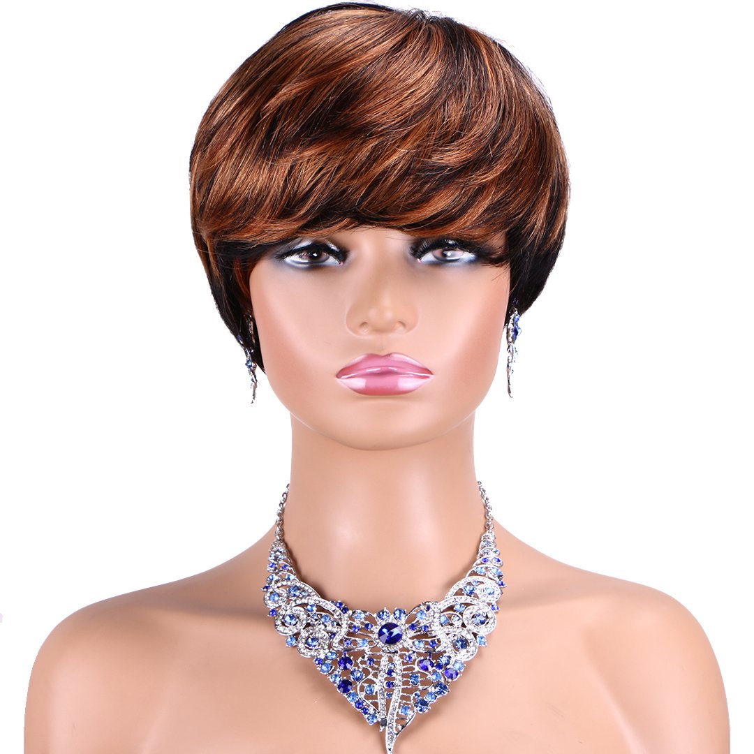 Sharopul Straight hair bob wig short human hair style popular in Africa natural black color