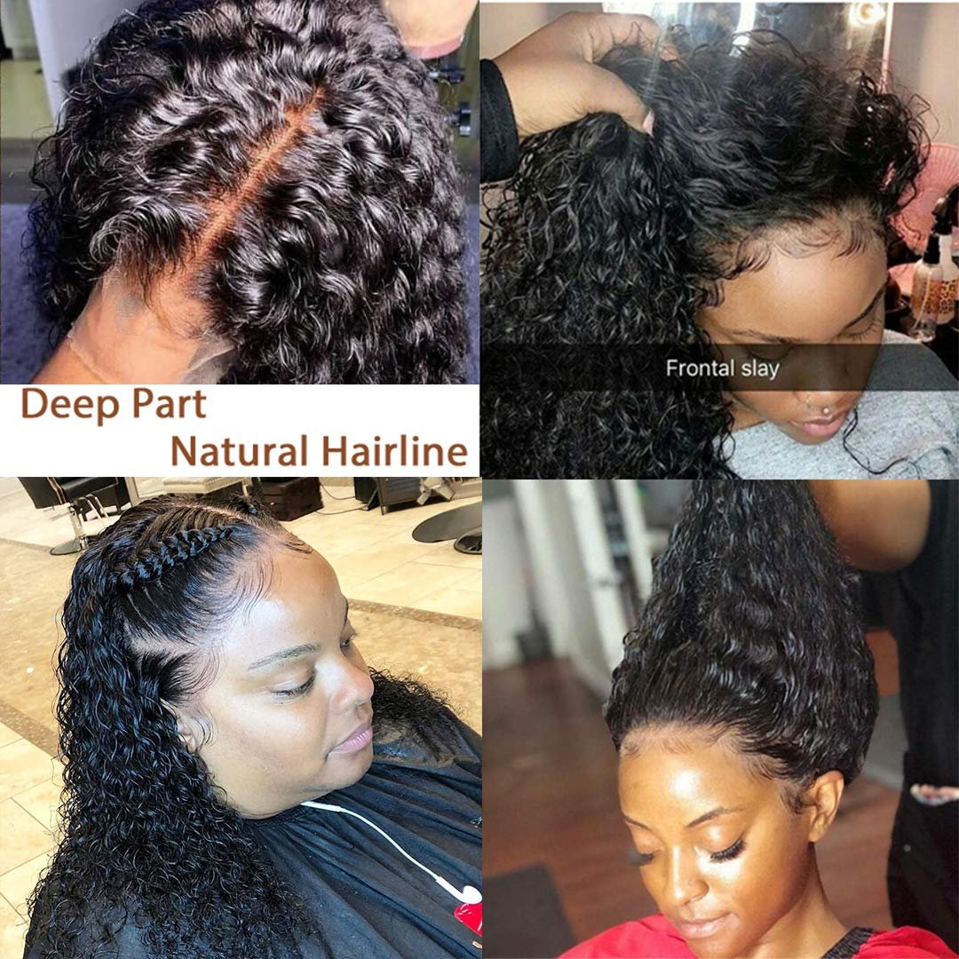 Water Wave 13X4 Hd Human Hair Lace Front Wigs Raw Brazilian Curly Human Hair Wigs Glueless HD Lace Frontal Wigs For Black Women